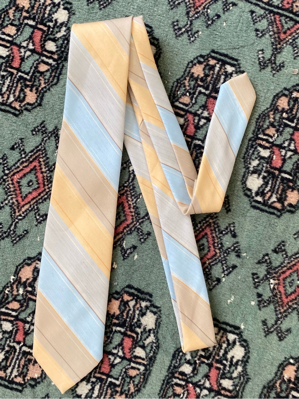 Vintage Christian Dior Monsieur silk and linen blend summer necktie
